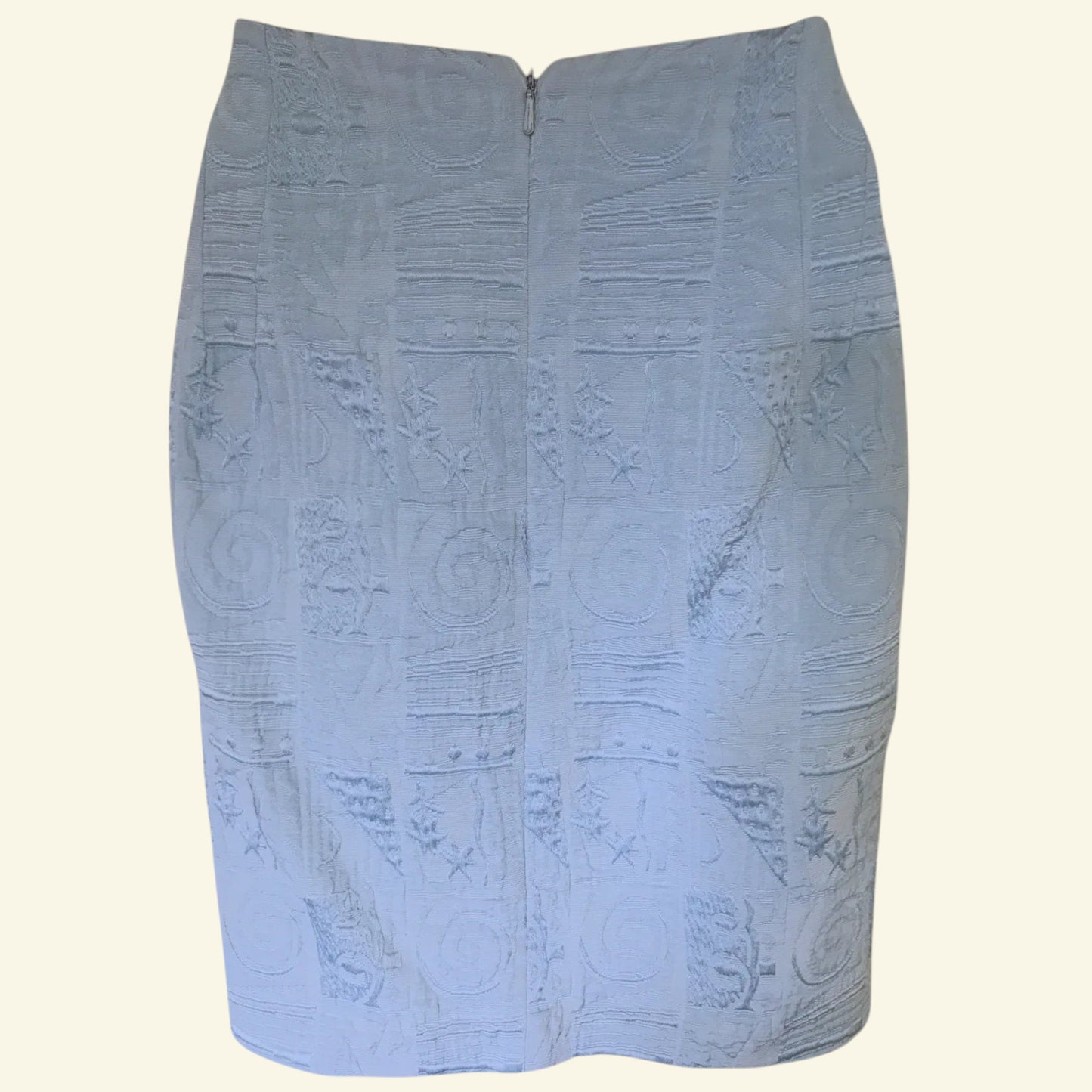 Karen Millen Vintage Light Blue Mini Pencil Skirt UK 14 US 10 EU 42 - Timelessfashions
