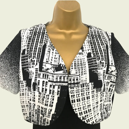Hug An´ Co France Black & White Dress and Bolero UK 10 US 6 EU 38 - Timelessfashions