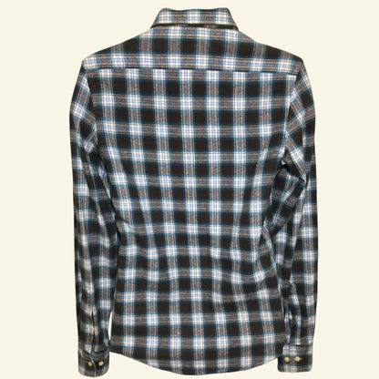 Jack Wills Men's Blue, White, Grey Brushed Cotton Long Sleeve Shirt Size XS - Timelessfashions
