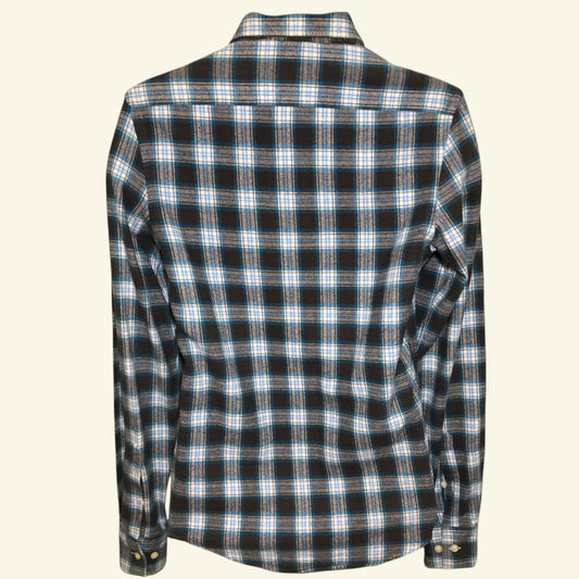 Jack Wills Men's Blue, White, Grey Brushed Cotton Long Sleeve Shirt Size XS - Timelessfashions