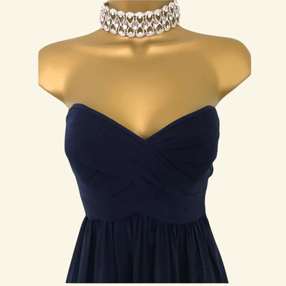 Coast Tamara French Navy Chiffon Dress UK 8 US 4 EU 36 - Timelessfashions