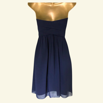 Coast Tamara French Navy Chiffon Dress UK 8 US 4 EU 36 - Timelessfashions