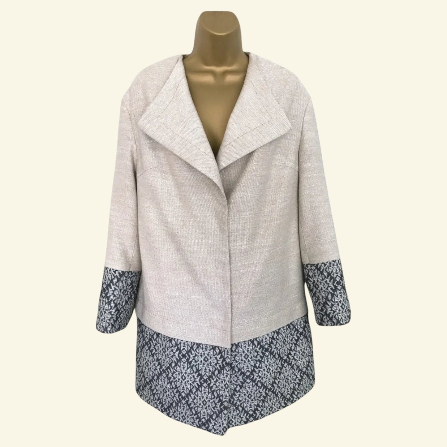 Per Una Womens Natural Mix Long Jacket Peacoat UK 10 EU 38 US 6 - Timelessfashions