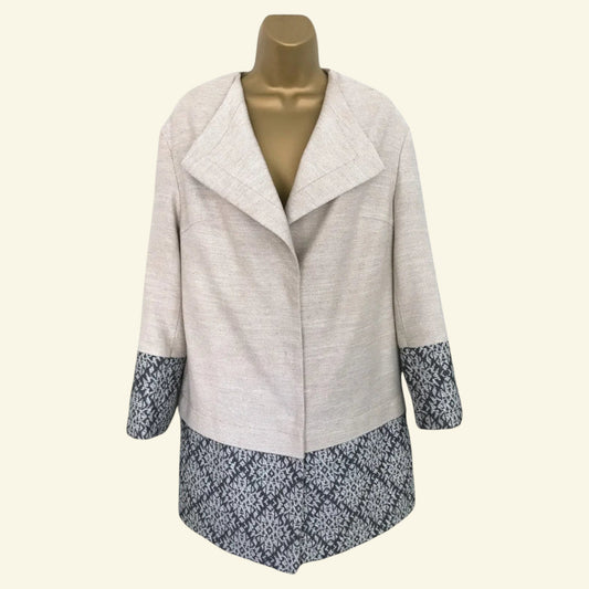 Per Una Womens Natural Mix Long Jacket Peacoat UK 10 EU 38 US 6 - Timelessfashions