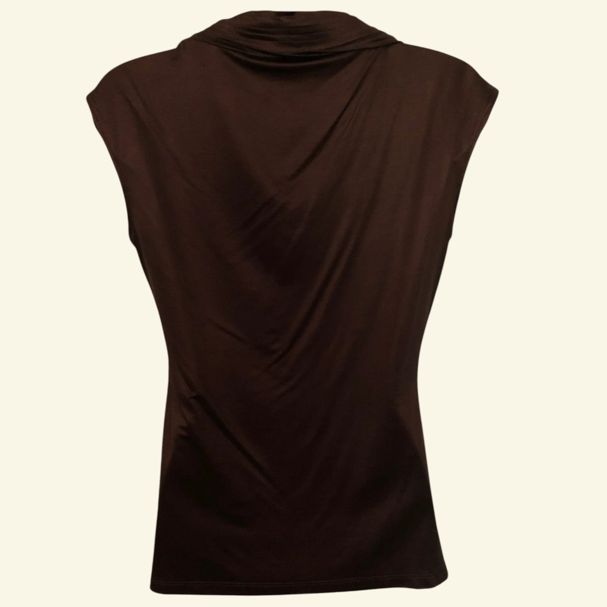 Cynthia Steffe Chocolate Brown Silky Top UK 8 US 4 EU 36 - Timelessfashions