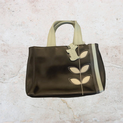 Radley Dark Brown & Duck Egg Blue Small Handbag Timeless Fashions