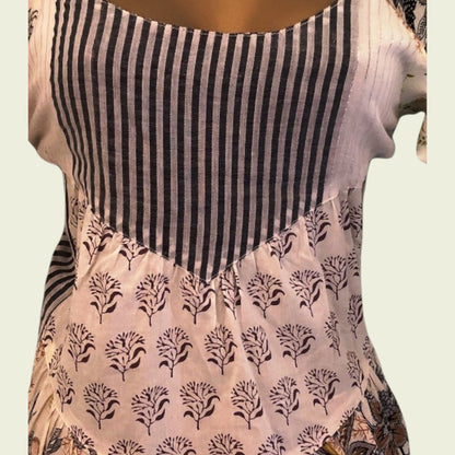 Top with floral pattern on a light background