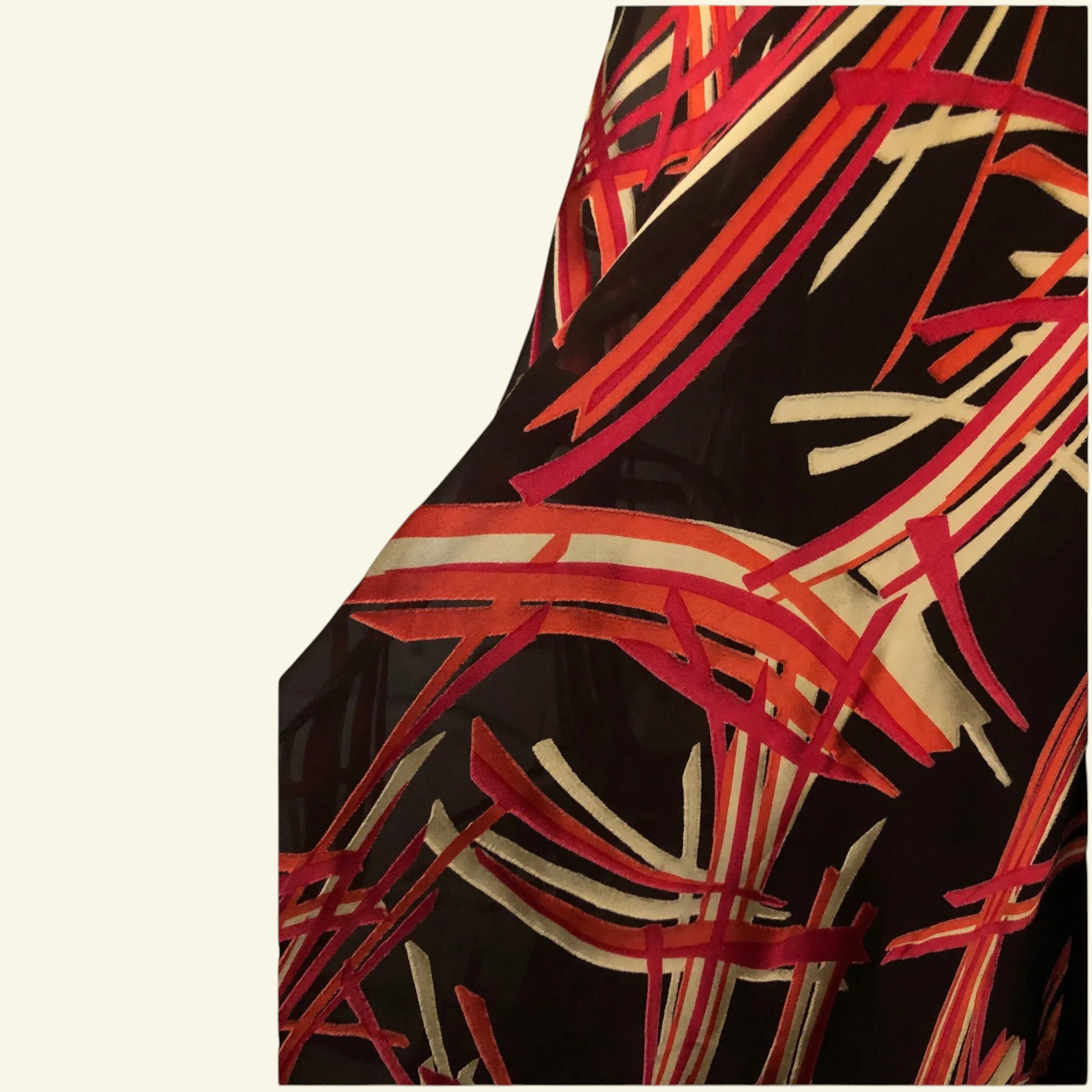 Monsoon Brown, Pink & Red Long Silk Mix Cocktail Dress UK 10 US 6 EU 38 - Timelessfashions