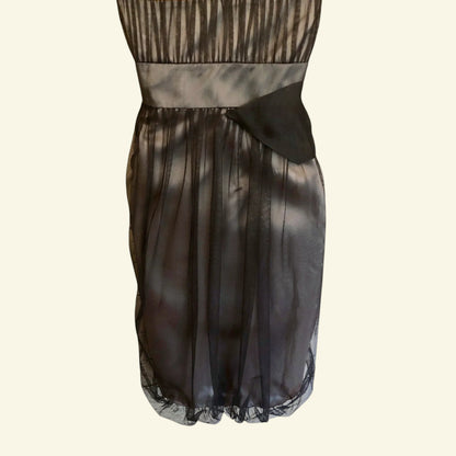 Monsoon Yuki Grey & Silver Grey Tulle Occasion Dress UK 18 US 14 EU 46 - Timelessfashions