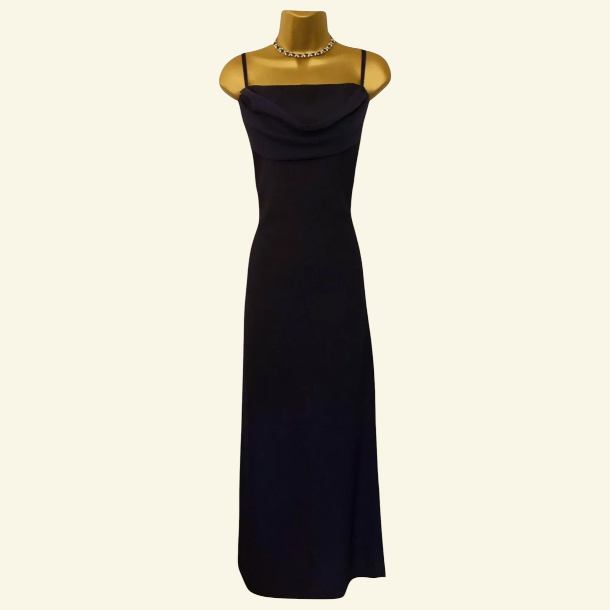 Bonita of London Navy Crepe Maxi Dress UK 12 US 8 EU 40 IT 44 - Timelessfashions