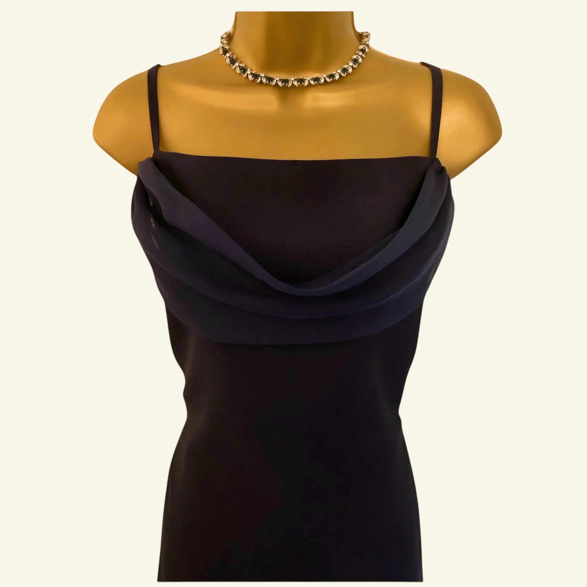 Bonita of London Navy Crepe Maxi Dress UK 12 US 8 EU 40 IT 44 - Timelessfashions