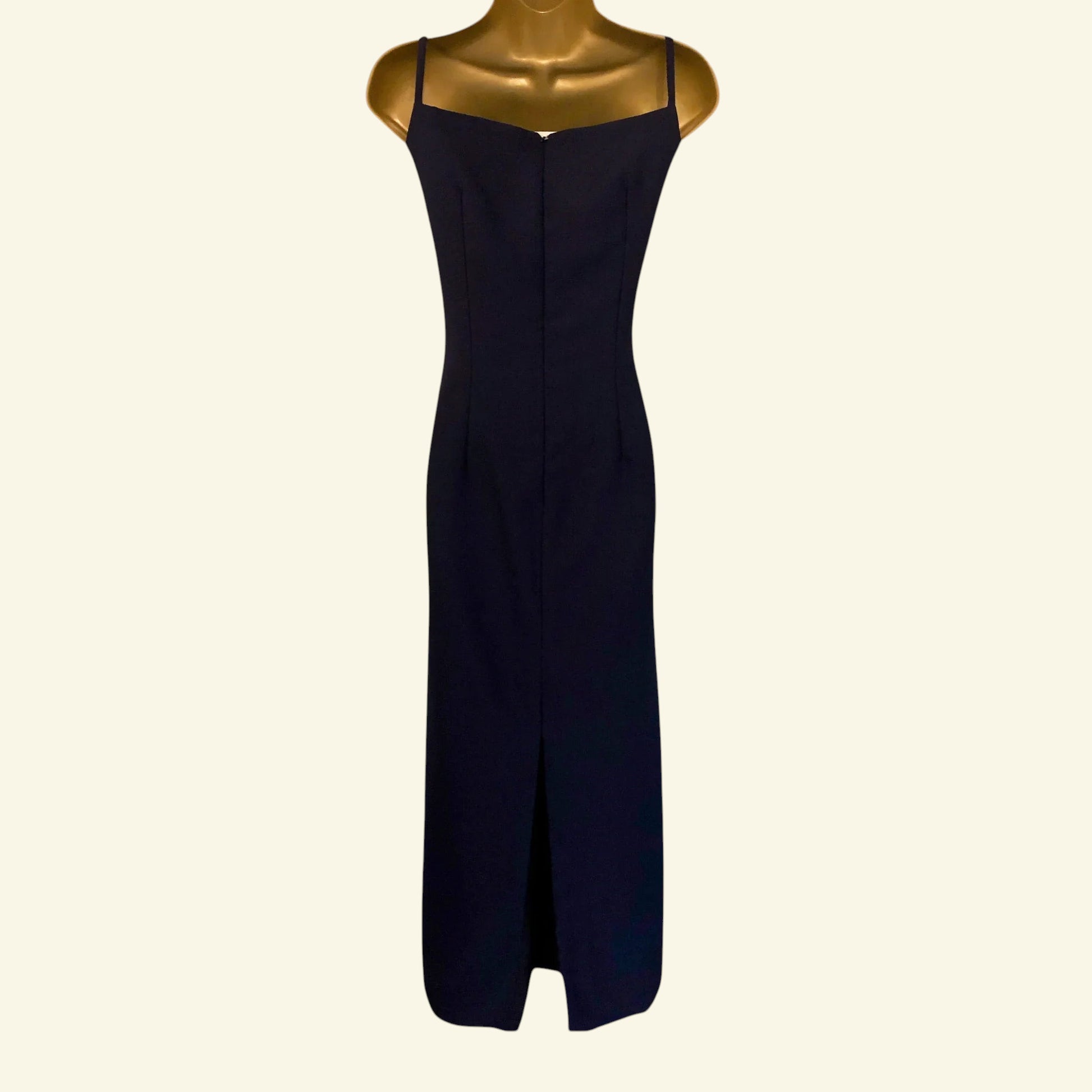 Bonita of London Navy Crepe Maxi Dress UK 12 US 8 EU 40 IT 44 - Timelessfashions