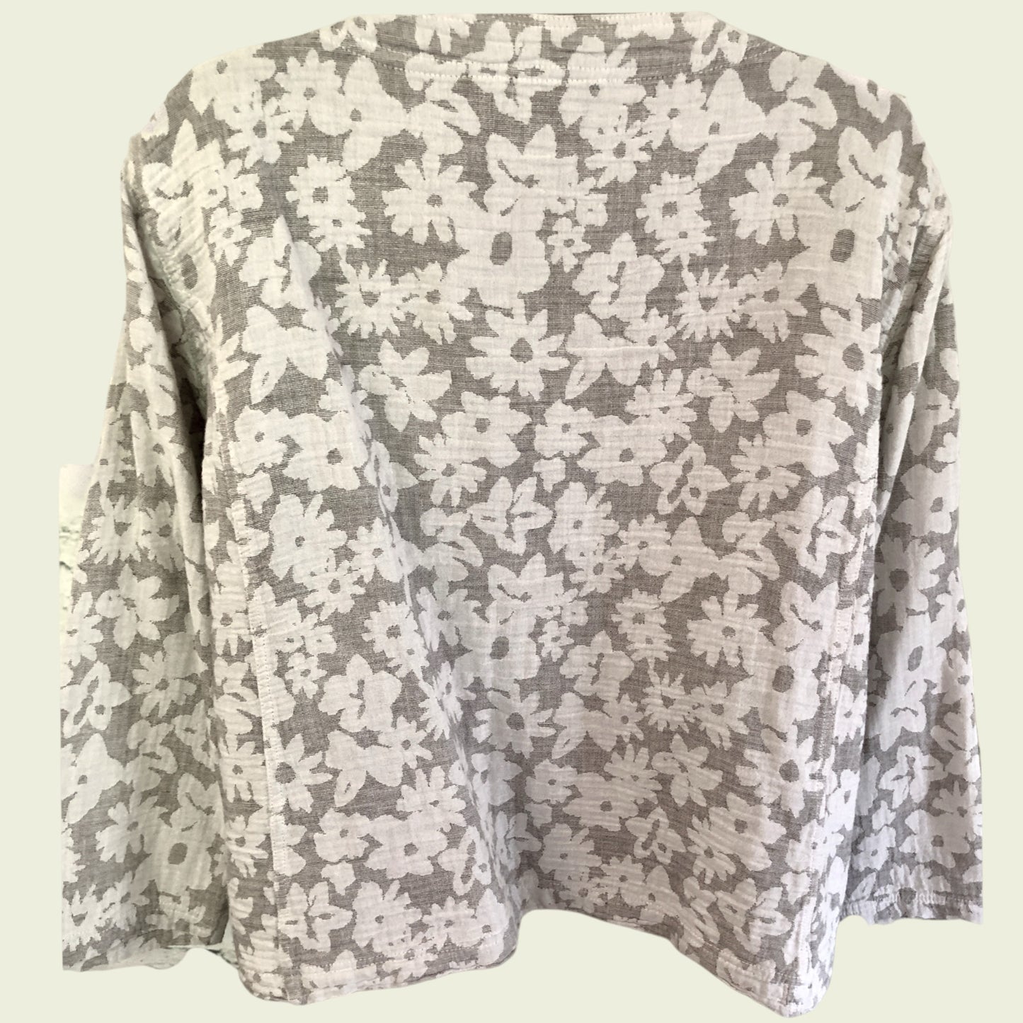 Floral patterned jacket on a light background