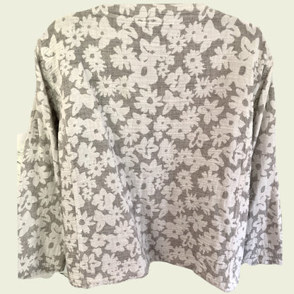 Floral patterned jacket on a light background