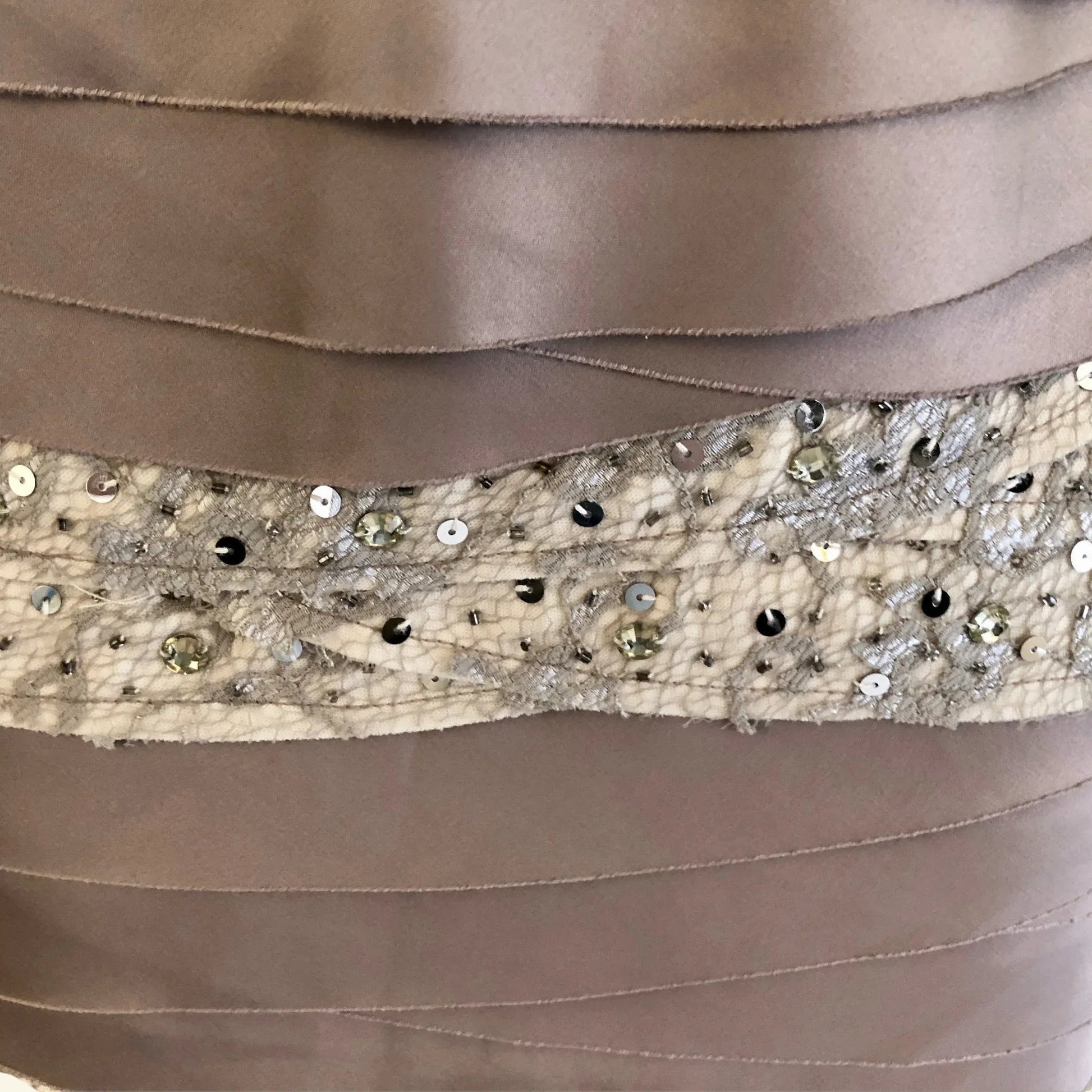 Phase Eight Champagne Kate Sleeveless Layered Lace Dress UK 8 US 4 EU 36 - Timelessfashions