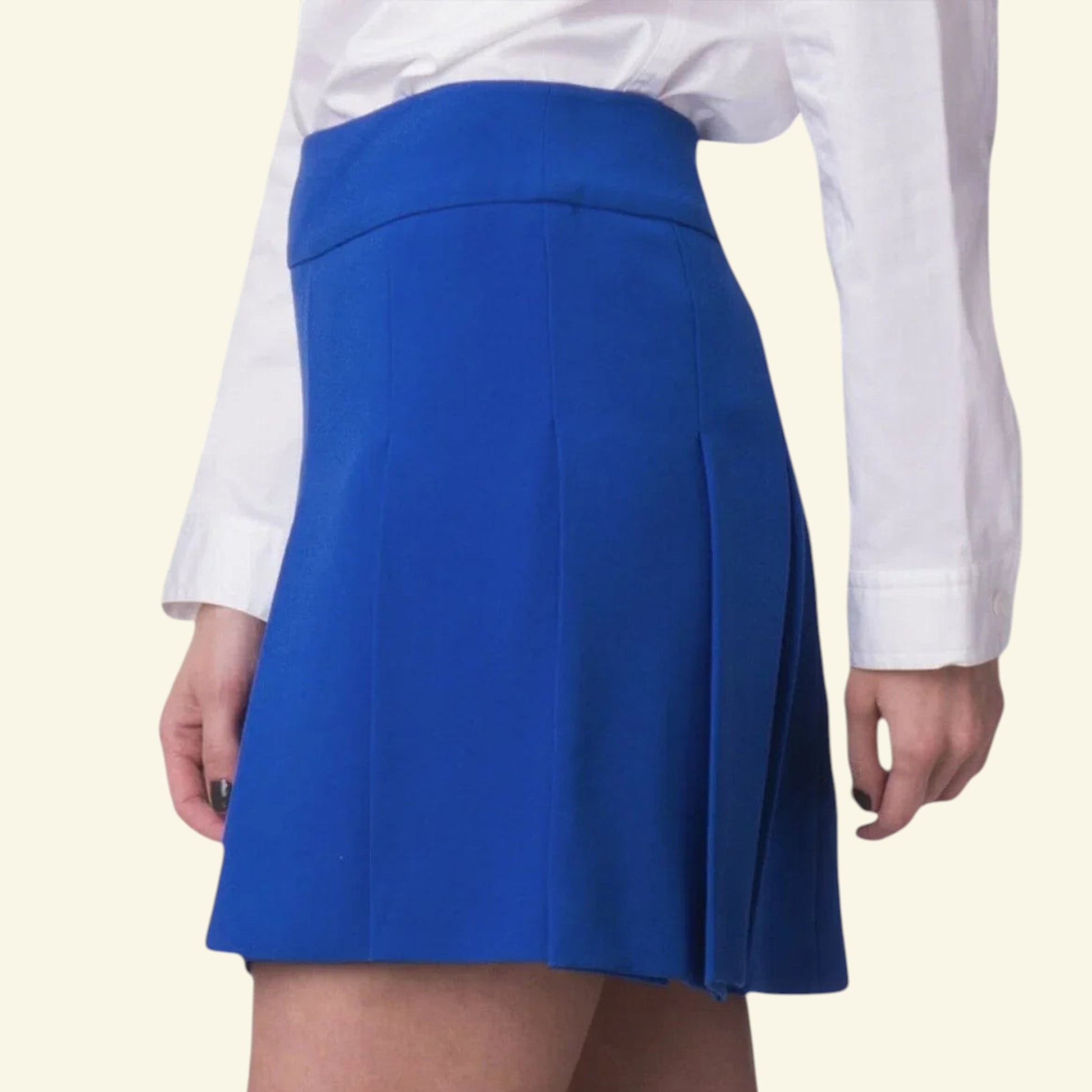 Joseph Blue Harold Pleated Crepe Tennis Skirt UK 12 US 8 EU 40 - Timelessfashions