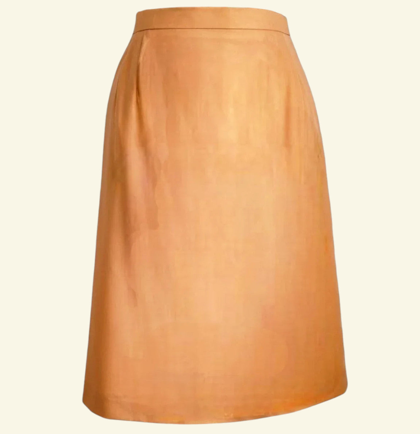 Louis Feraud Paris Peach Contraire Lined Wool Skirt UK 12 US 8 EU 40 - Timelessfashions