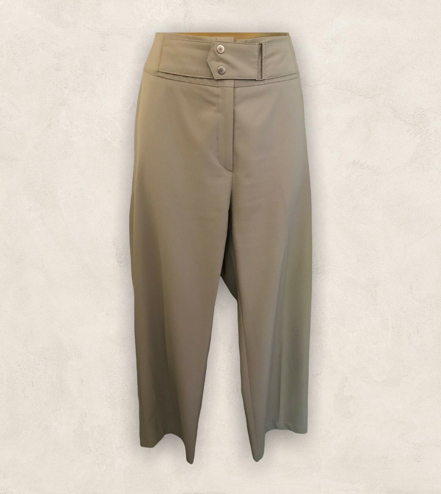 Laurel Vintage Pale Khaki Lightweight Trousers UK 10 US 6 EU 38 Timeless Fashions