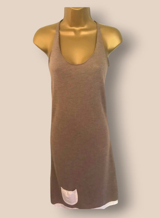 Lounge Lover Brown Soft Knit Dress UK 10 US 6 EU 38 Timeless Fashions