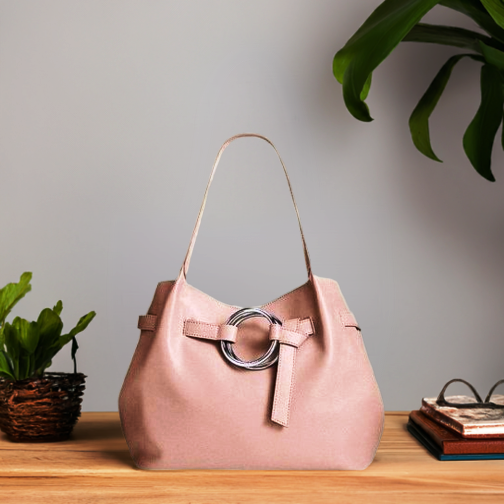 Nine West Peach Faux Leather Tote Shoulder Bag Timeless Fashions