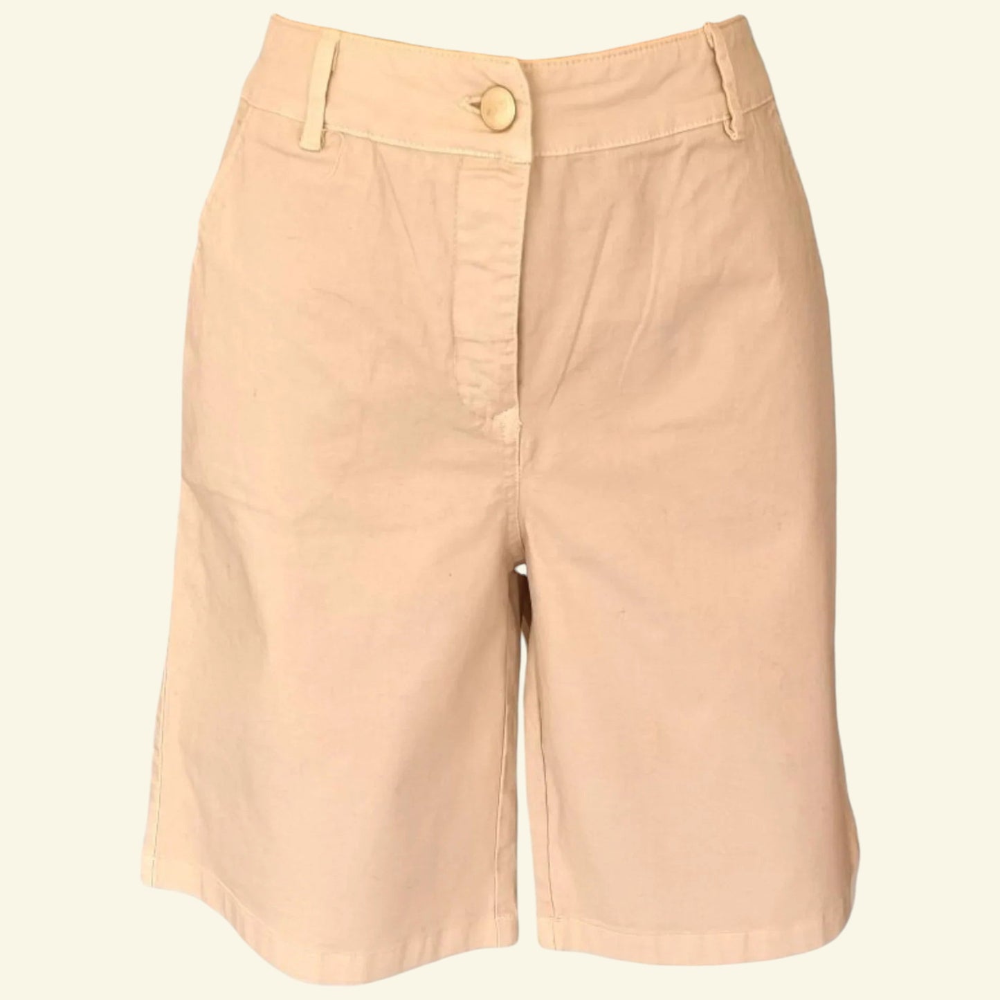 Pomodoro Stone, Stretch Cotton Shorts UK 10 EU 38 US 6 - Timelessfashions