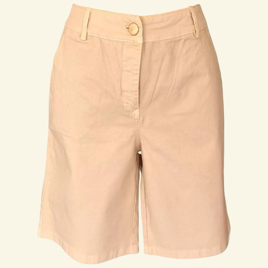 Pomodoro Stone, Stretch Cotton Shorts UK 10 EU 38 US 6 - Timelessfashions