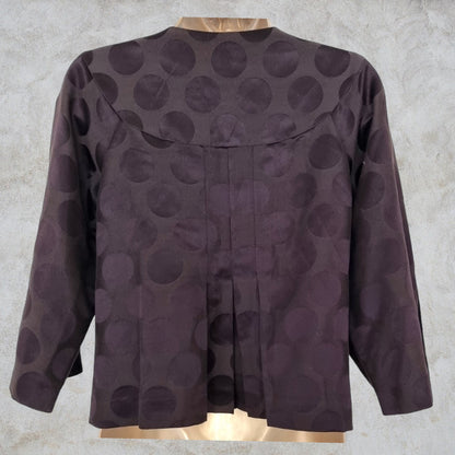 Phase Eight Brown Cotton Lined Cropped Jacket Bolero UK 10 US 6 EU 38 Timeless Fashions