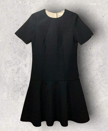 COS Black Short Sleeve Drop Waist Skater Dress UK 10 US 8 EU 38 Timeless Fashions