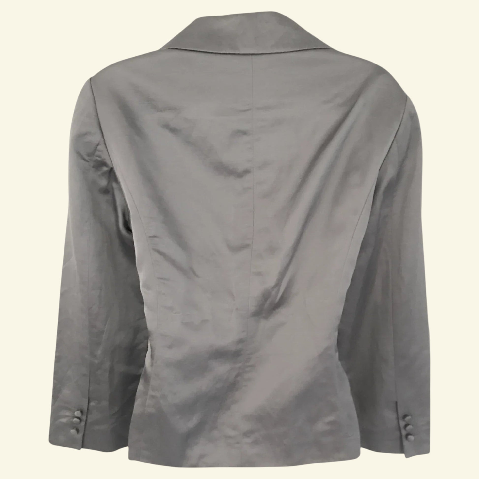 Fenn Wright Manson Jacket Grey Linen Mix UK 12 US 8 EU 40 - Timelessfashions