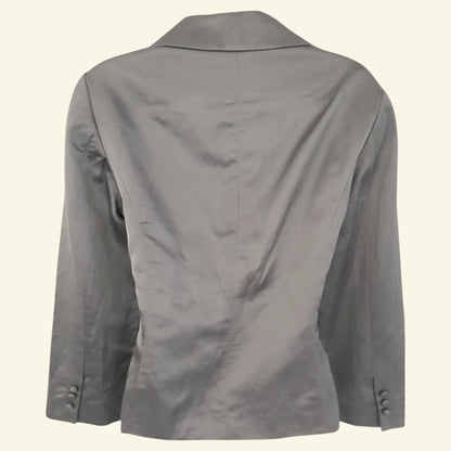 Fenn Wright Manson Jacket Grey Linen Mix UK 12 US 8 EU 40 - Timelessfashions