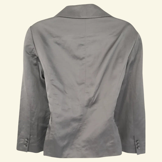Fenn Wright Manson Jacket Grey Linen Mix UK 12 US 8 EU 40 - Timelessfashions