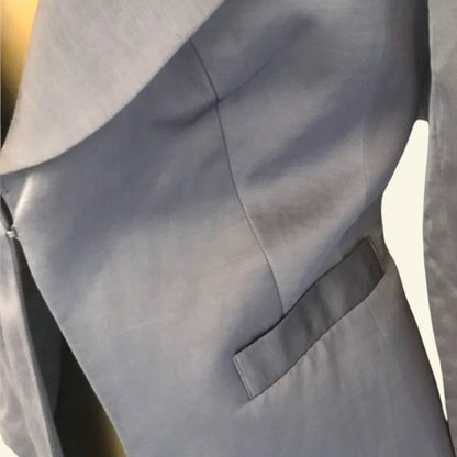 Fenn Wright Manson Jacket Grey Linen Mix UK 12 US 8 EU 40 - Timelessfashions