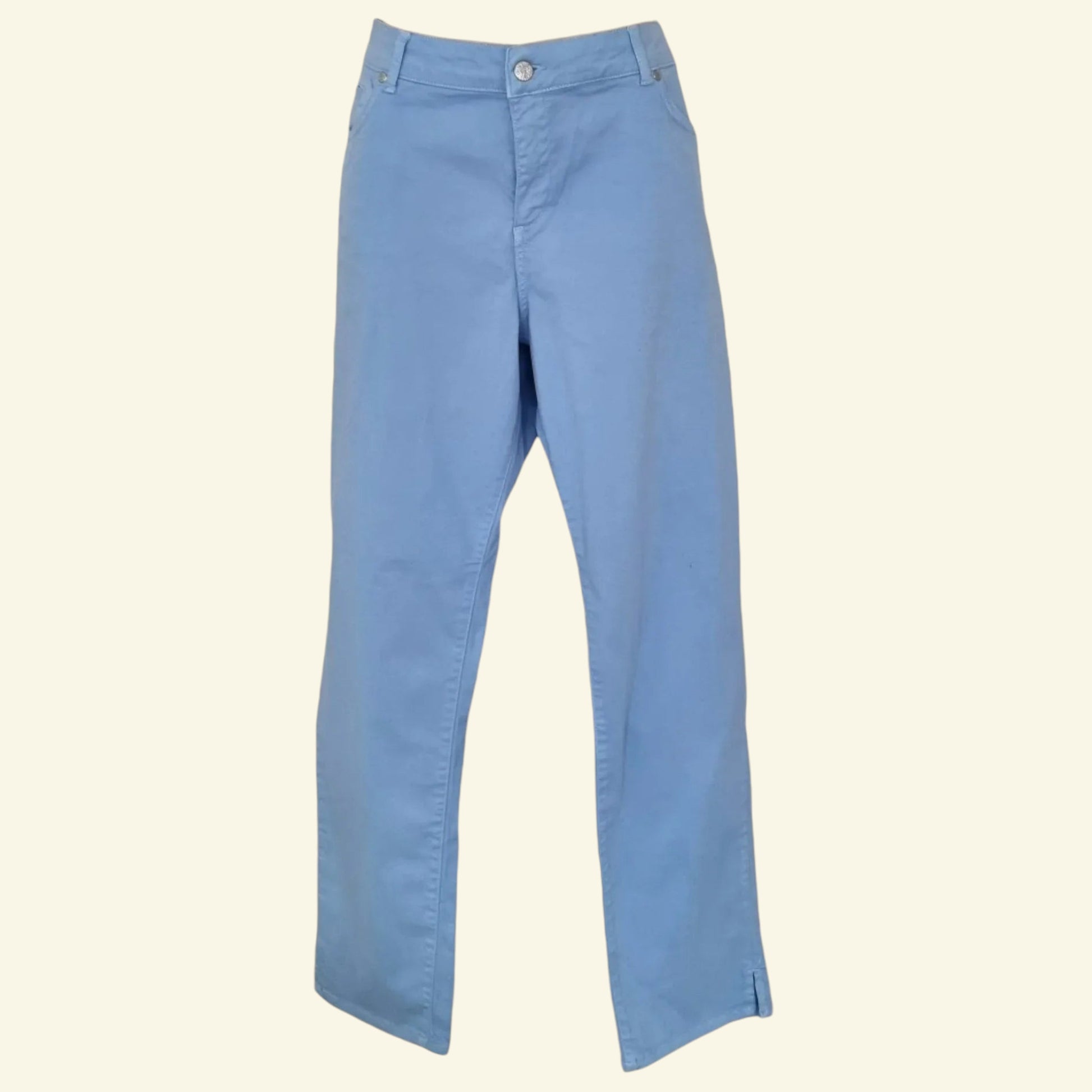 Pomodoro Blue Denim, Stretch Straight Leg Jeans UK 18 US 14 EU 48 - Timelessfashions