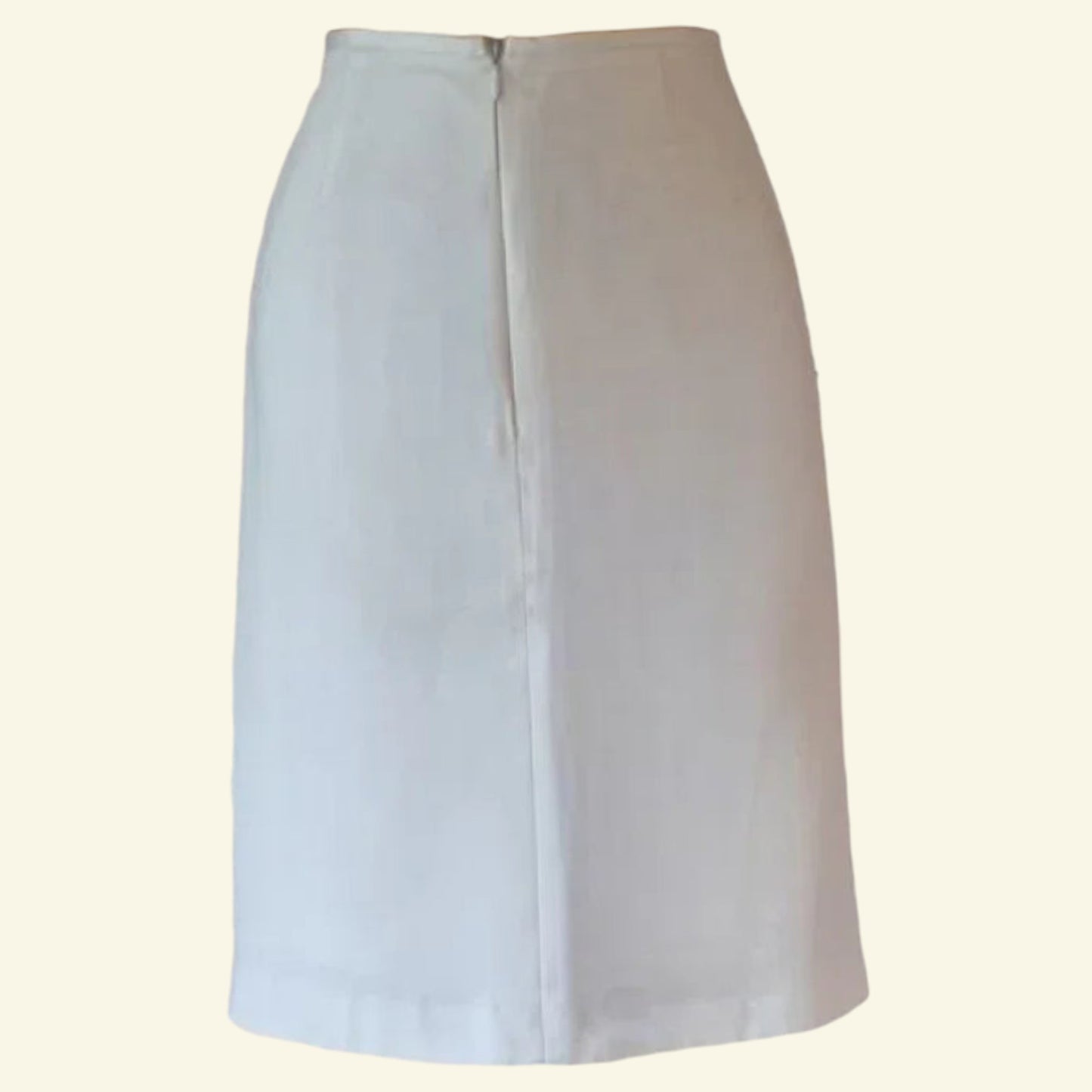 Strenesse Group Cream Lined Pencil Skirt UK 14 US 10 EU 42 - Timelessfashions