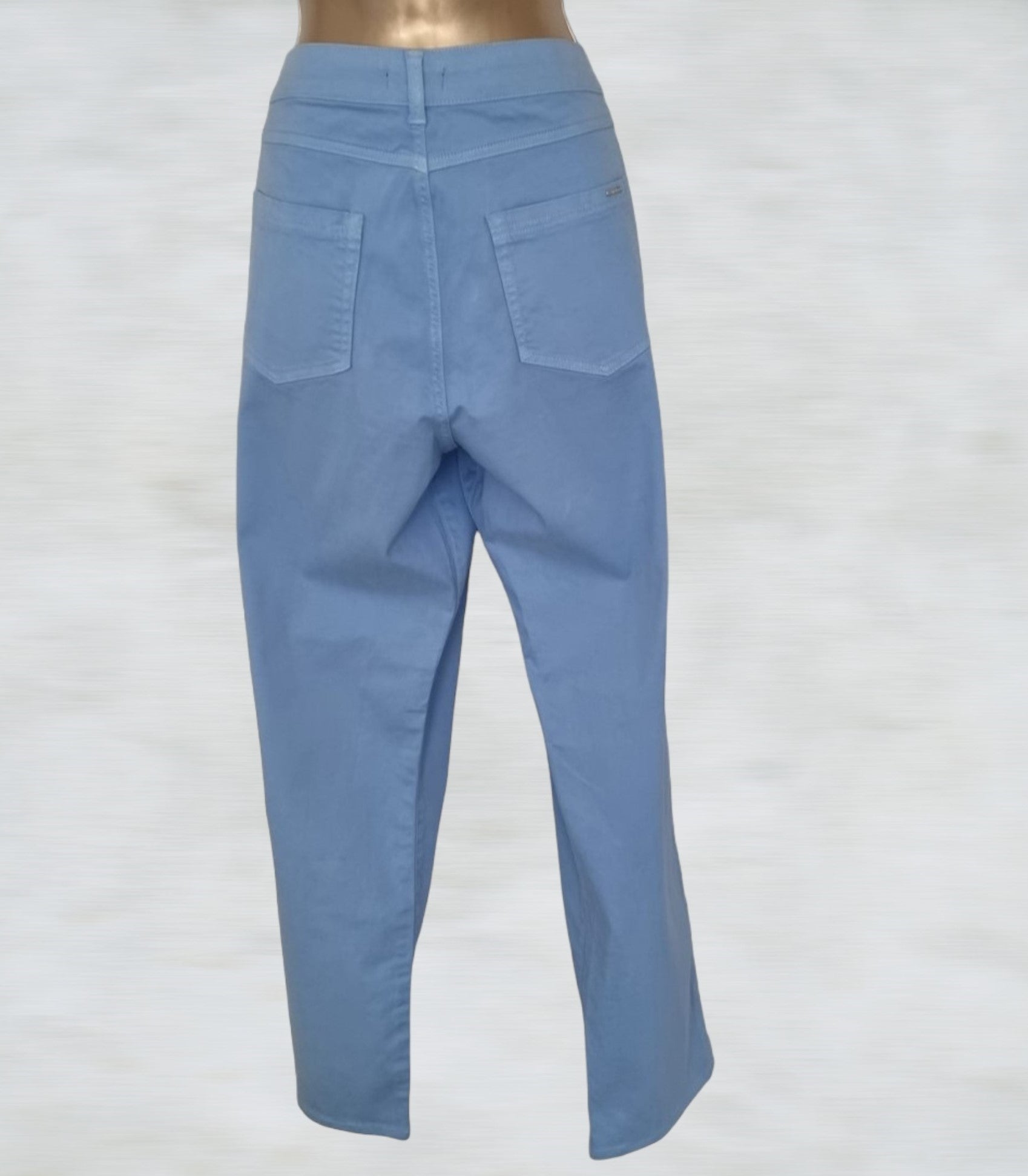 Pomodoro Blue Denim, Stretch Straight Leg Jeans UK 18 US 14 EU 48 BNWT Timeless Fashions
