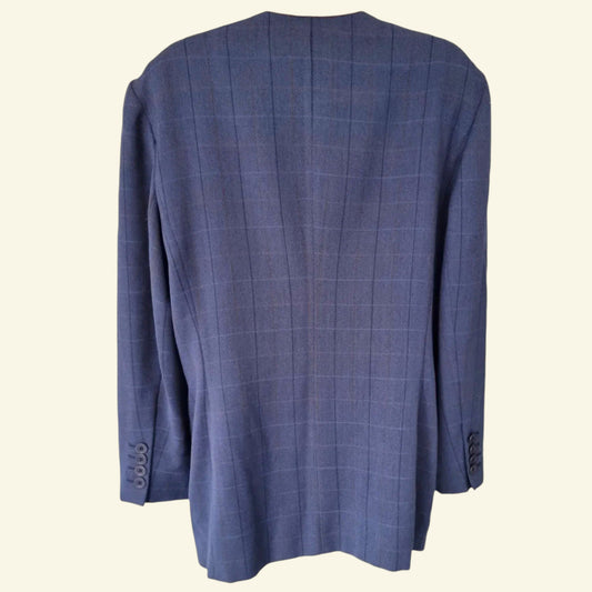 Cerruti 1881 Women's Blue Wool Jacket UK 18 US 14 EU 46 - Timelessfashions