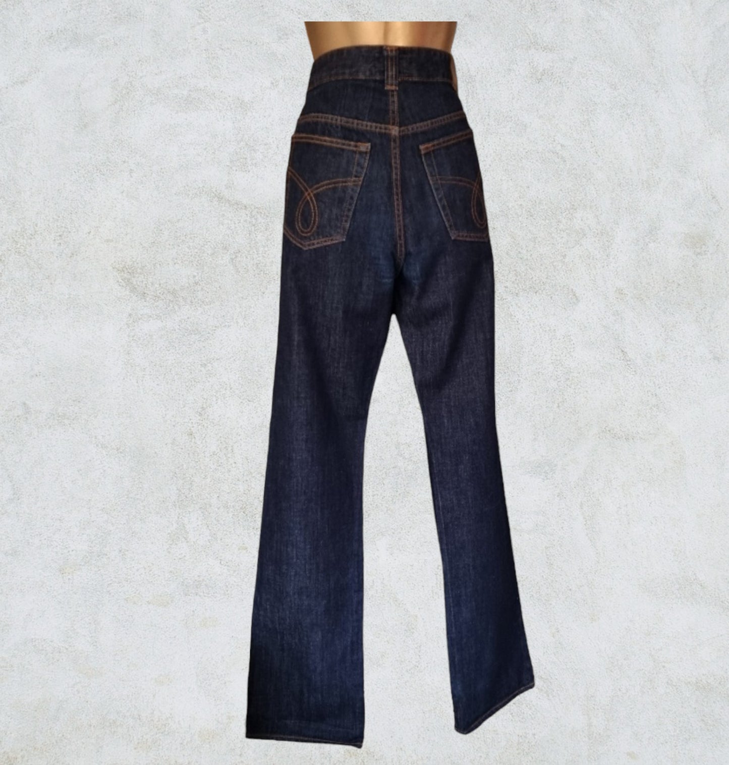 Calvin Klein Women’s Dark Wash Blue High Rise Jeans UK 14 US10 EU 42 IT 46 Timeless Fashions
