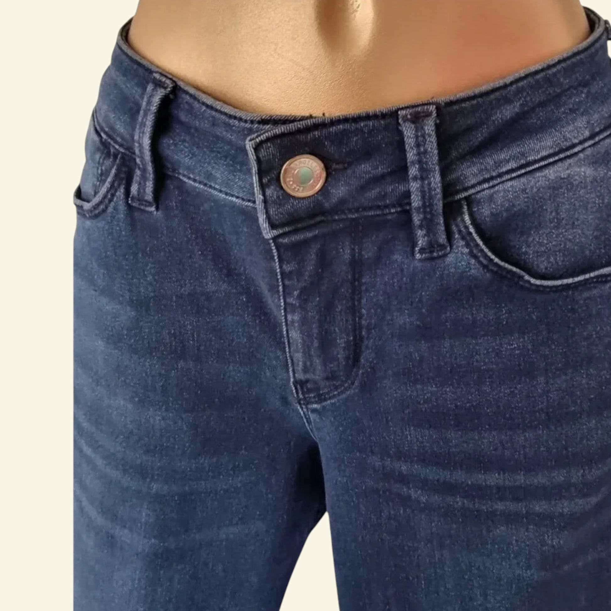 Guess Los Angeles 1981 Cigarette Mid Indigo Theraphy Jeans UK 12 US 8 EU 40 IT 44 - Timelessfashions