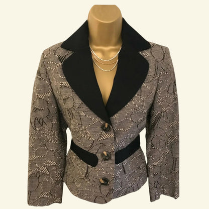 S'NOB by Sans Noblesse Black Blazer Jacket Size M UK 10 US 6 EU 38 - Timelessfashions