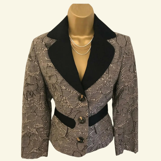 S'NOB by Sans Noblesse Black Blazer Jacket Size M UK 10 US 6 EU 38 - Timelessfashions