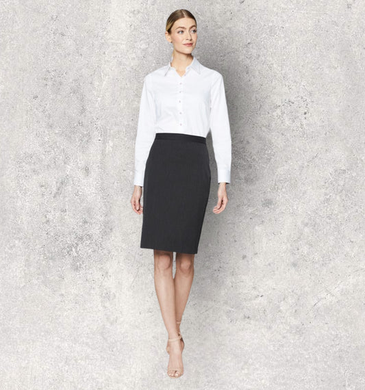 Feraud Ladies Dark Grey Virgin Wool Pencil Skirt UK 16 US 12 EU 44 RRP £179 Timeless Fashions