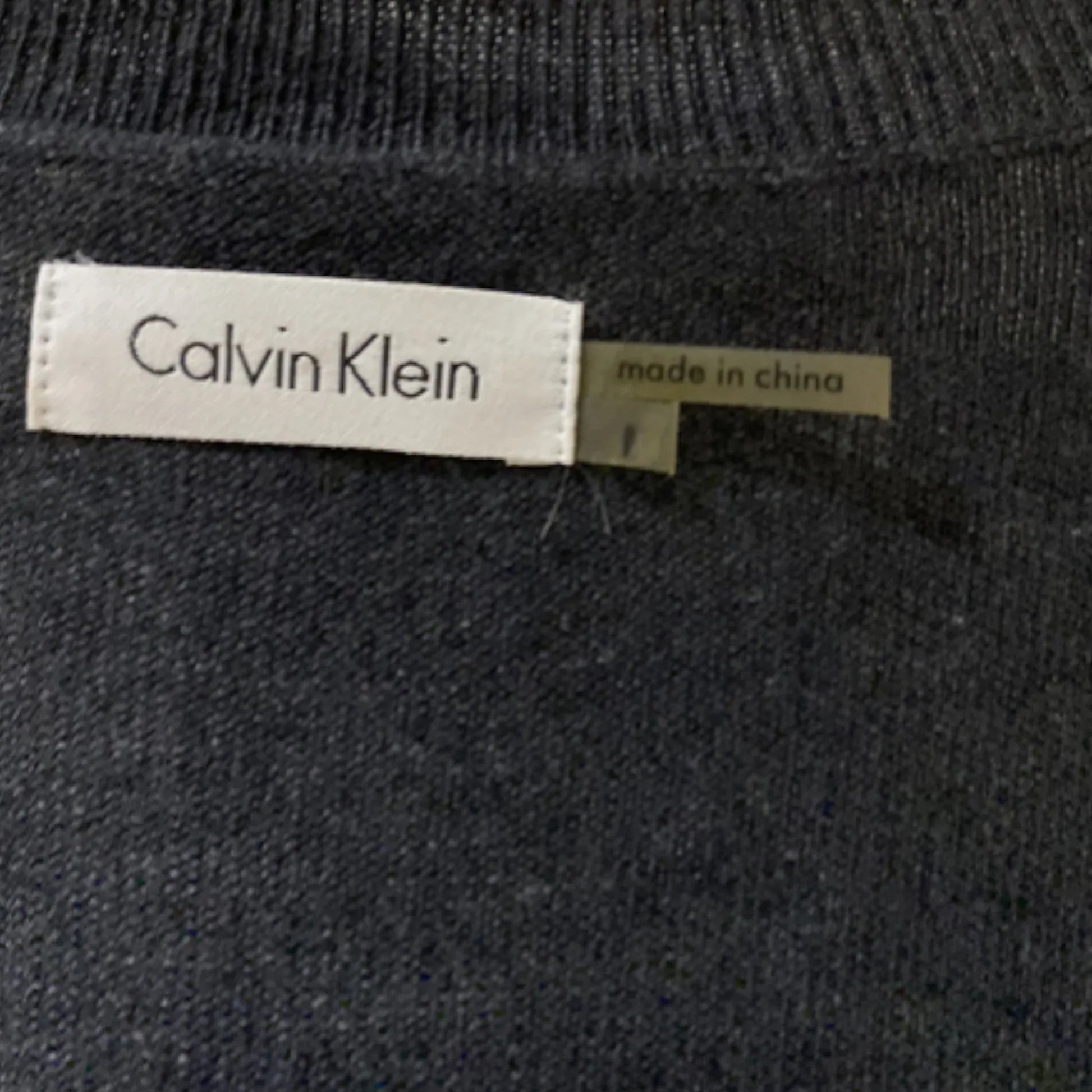 Calvin Klein Charcoal Grey Jumper Dress UK 16 US 12 EU 44 - Timelessfashions