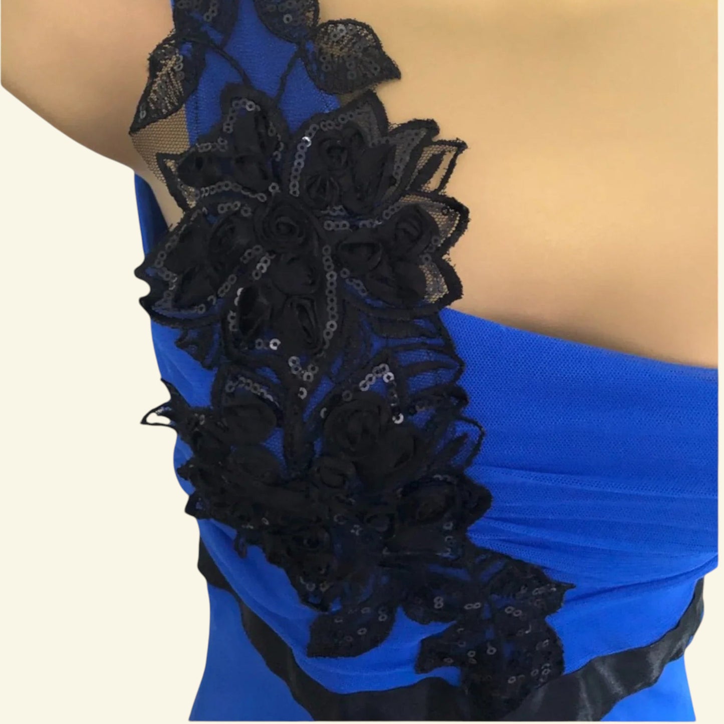 Jane Norman Azure Blue One Shoulder Maxi Dress UK 10 US 6 EU 38 - Timelessfashions