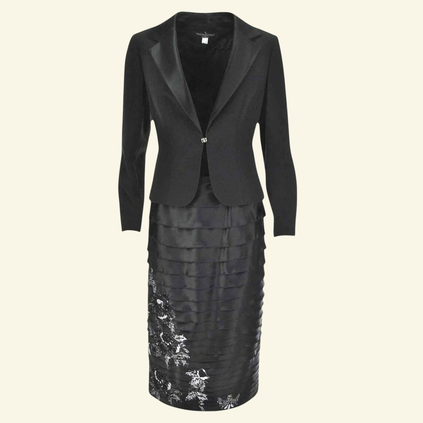 Veni Infantino for Ronald Joyce Womens Black Special Occasion Outfit UK 10 US 6 EU 38 - Timelessfashions