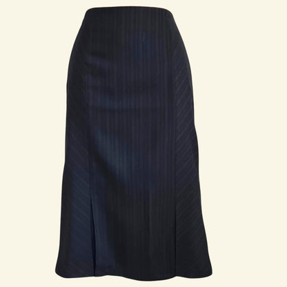 Zapa Black & Brown Herrigbone Design Skirt UK 12 US 8 EU 40 - Timelessfashions