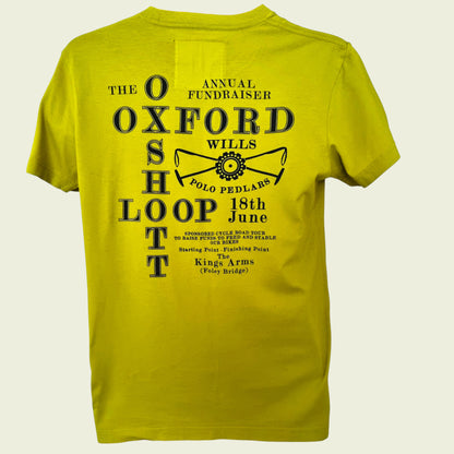 Mannequin wearing an olive green T shirt on beige background