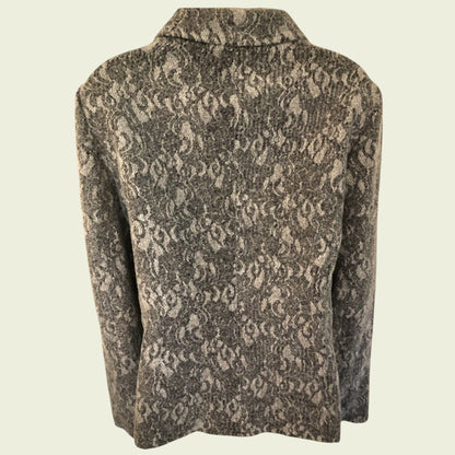 Patterned jacket on a beige background