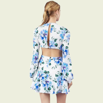 Coast Blue & White Lace Skater Dress UK 14 US 10 EU 42 - Timelessfashions