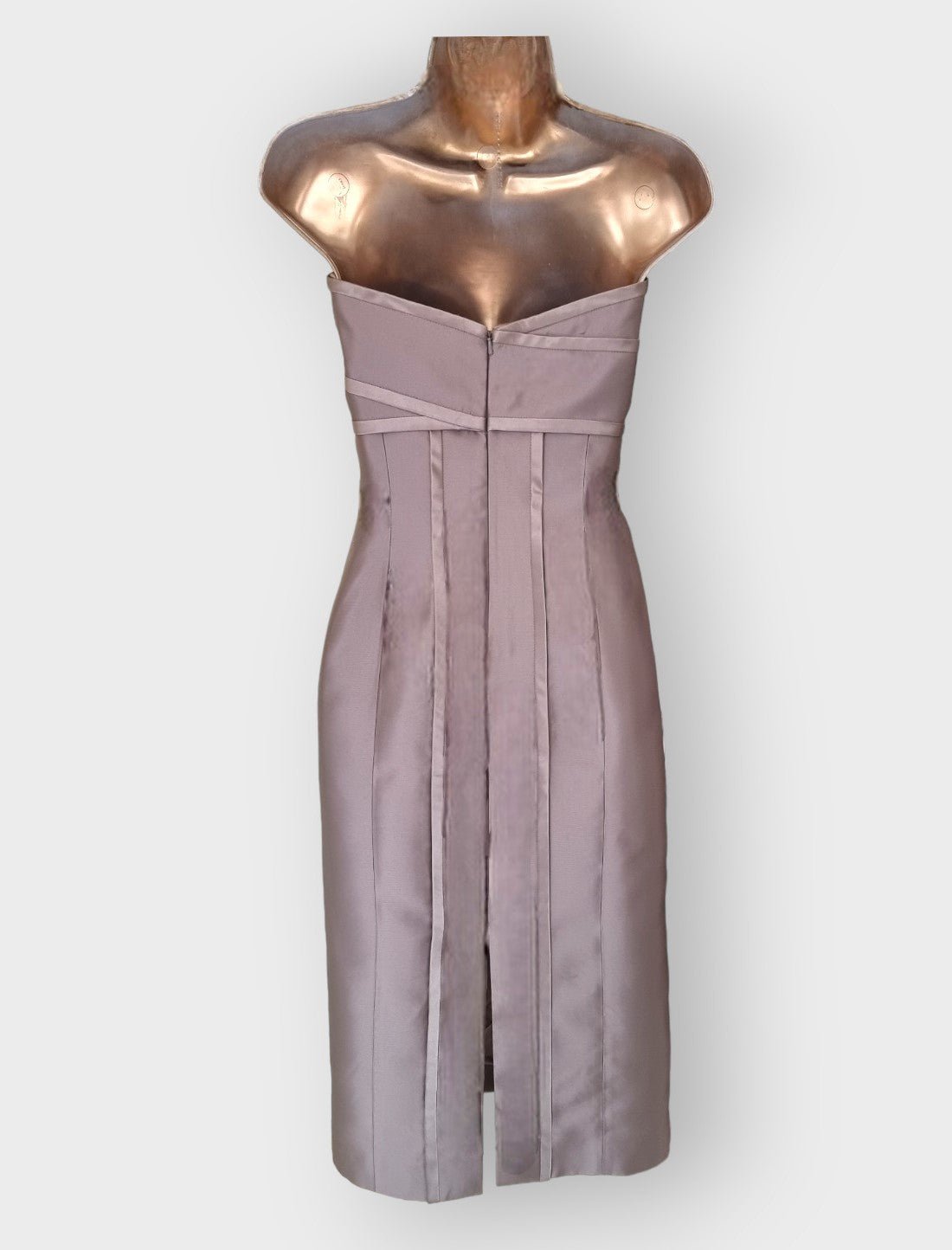 Amanda Wakeley Silk Mink Strapless Dress UK 10 US 6 EU 38 - Timelessfashions