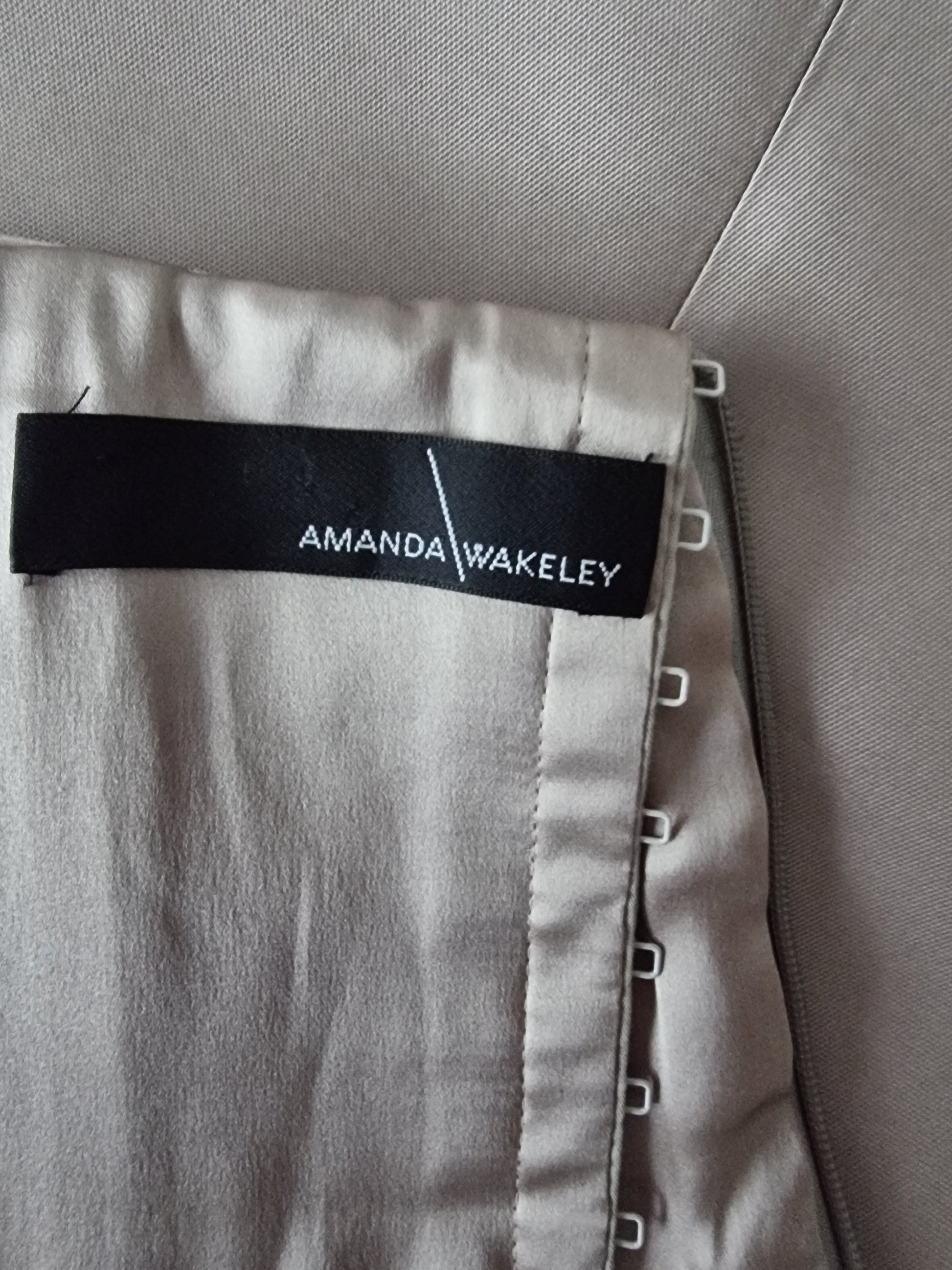 Amanda Wakeley Silk Mink Strapless Dress UK 10 US 6 EU 38 - Timelessfashions